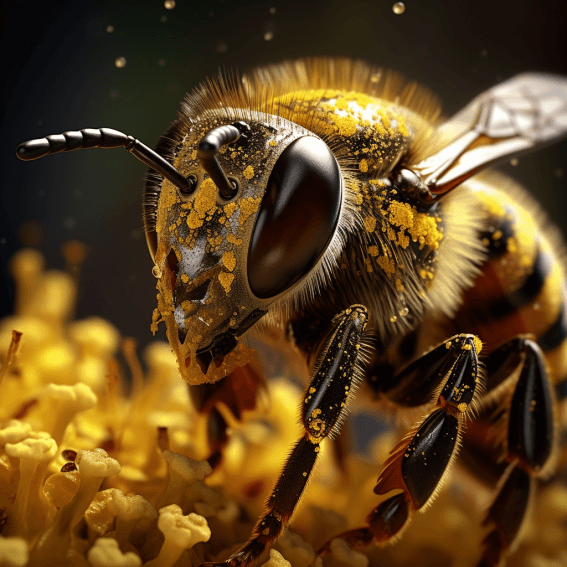 harperh_bee_head_with_pollen_realistic_1610b2f4-6175-4abd-a116-44cd9d6665ac.png
